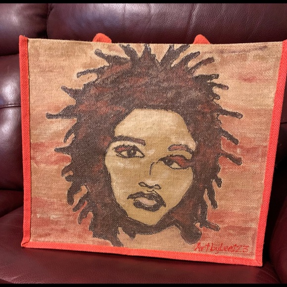 Burlap Tote Lauryn Hill Killing Me Softly With His Song” by Lee Artbylee123 - Picture 2 of 5